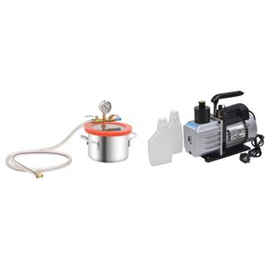 vidaXL Camera a Vuoto con Pompa a 2 Stadi 3,7 L