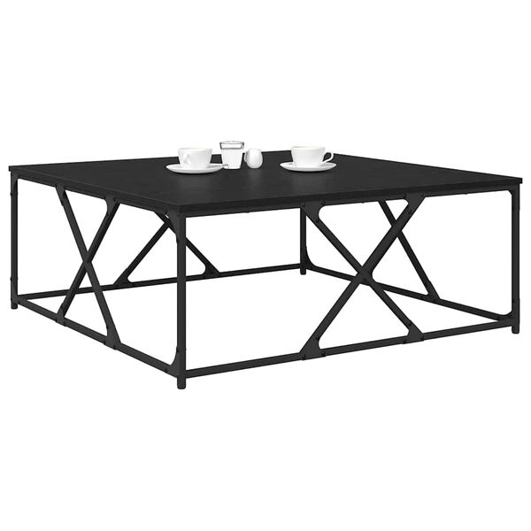 vidaXL Tavolino da salotto Rovere Nero 100 x 100 x 40 cm