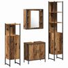 vidaXL Set di mobili per il bagno 4 pcs Marrone 33 x 33 x 185.5 cm