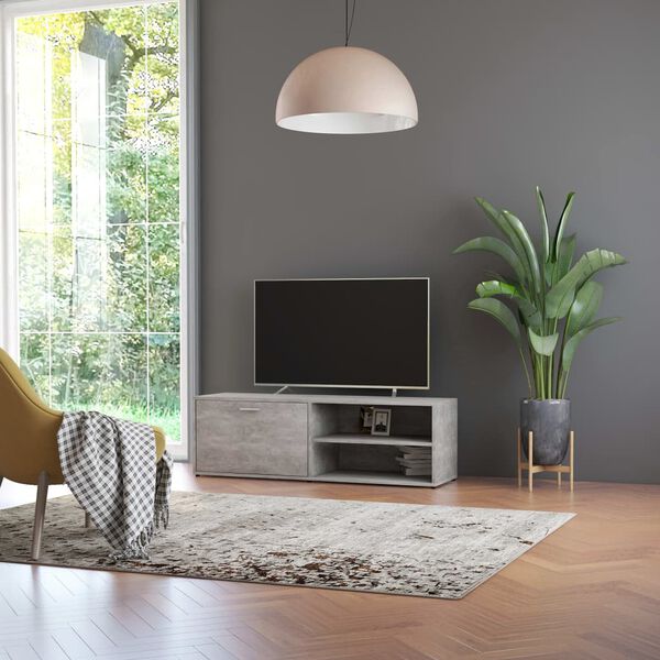 vidaXL Mobile Porta TV Grigio Cemento 120x34x37cm in Legno Multistrato