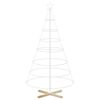 vidaXL Albero a Cono di Natale KUOPIO 180 cm Acciaio Bianco