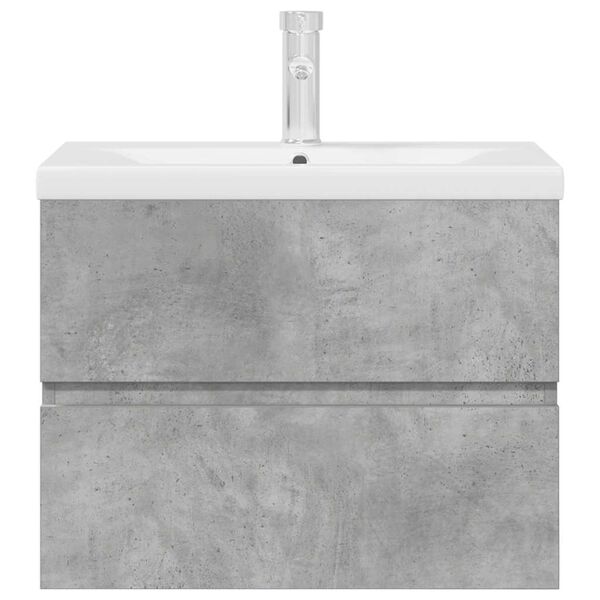 vidaXL Set Mobili da Bagno 2 pz Grigio Cemento in Legno Multistrato