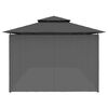 vidaXL Gazebo con Tende 600x298x270 cm Antracite