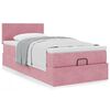 vidaXL Struttura Letto Pouf con Materasso Rosa 90x200 cm in Velluto