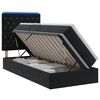 vidaXL Letto con contenitore LED e materasso Nero 100 x 200 cm Velluto