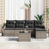 vidaXL Set Divano da Giardino 6 pcs Grigio polyrattan
