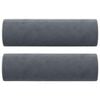 vidaXL Cuscini Decorativi 2 pz Grigio Scuro &Oslash;15x50 cm in Velluto