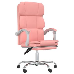 vidaXL Poltrona da Ufficio Reclinabile Rosa in Similpelle