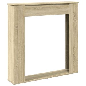 vidaXL Cornice per Camino Rovere Sonoma 100x20x100 cm in Truciolato