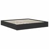vidaXL Letto con Contenitore Nero 200 x 200 cm Legno multistrato