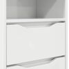 vidaXL Comodino Bianco Lucido 40 x 30 x 467 cm Legno multistrato