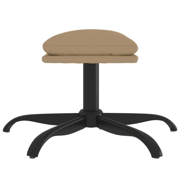 vidaXL Poggiapiedi Capuccino 60x60x36 cm in Similpelle