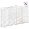 vidaXL Cesti Gabbioni ad Arco 7 pz 400x30x220/240 cm Ferro Zincato