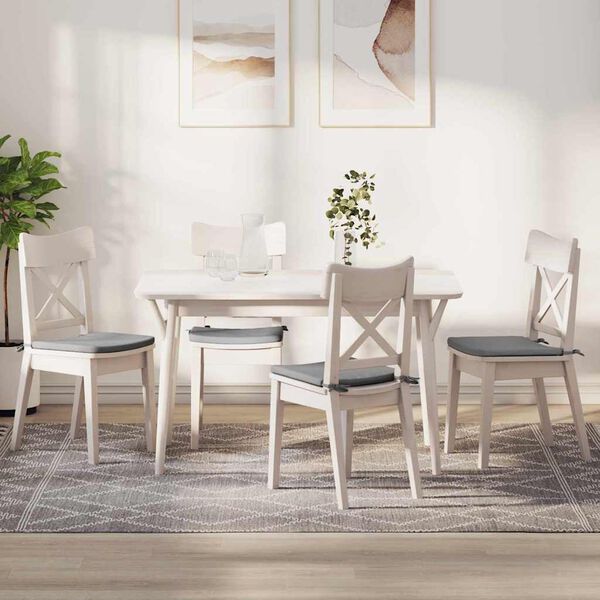 vidaXL Cuscini per Seduta 4 pcs Grigio Nuvola 40 x 40 x 3 cm Tessuto