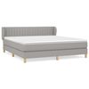 vidaXL Giroletto a Molle con Materasso Grigio Chiaro180x200 cm Tessuto