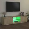 vidaXL Mobile Porta TV con Luci LED Rovere Sonoma 140x40x36 cm