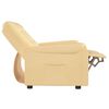 vidaXL Poltrona Massaggiante Reclinabile a 2 Posti Crema Microfibra