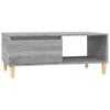 vidaXL Tavolino Salotto Grigio Sonoma 90x50x36,5 cm Legno Multistrato