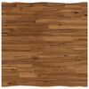 vidaXL Piano del Tavolo con Bordo Naturale 70 x 70 x 3,2 cm Quadrato