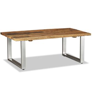 vidaXL Tavolino da Salotto in Legno Massello Recuperato 100x60x38 cm