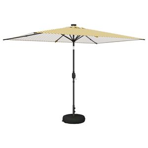vidaXL Parasol da giardino con luci LED e base 200 x 300 cm Poliestere