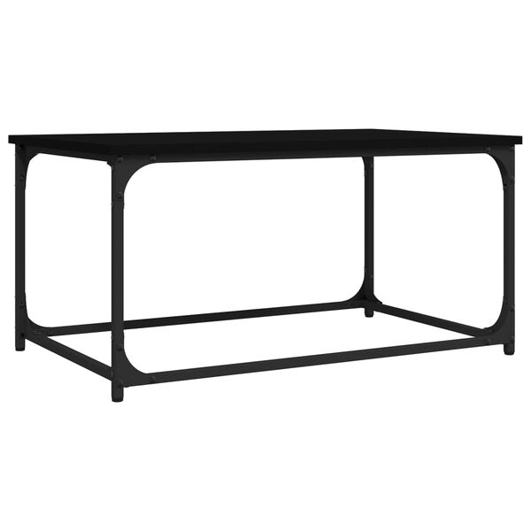 vidaXL Tavolino da Salotto Nero 80x50x40 cm Legno Multistrato e Ferro