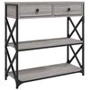 vidaXL Tavolino Consolle Grigio Sonoma 75x28x75 cm Legno Multistrato