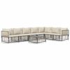 vidaXL Set Divani da Giardino 8 pz con Cuscini Antracite in Polyrattan