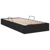 vidaXL Letto con Contenitore con materasso Nero 90 x 190 cm Tessuto