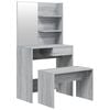 vidaXL Set Tavolo da Toeletta Grigio Sonoma 74,5x40x141 cm