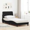 vidaXL Letto con Materasso Nero 80x200 cm in Tessuto