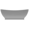vidaXL Lavabo con Troppopieno Ovale Turchese Grigio 58,5x39 cm Ceramica