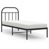vidaXL Giroletto con Testiera in Metallo Nero 75x190 cm
