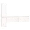 vidaXL Mobili Porta TV 4 pz Bianchi in Legno Massello di Pino