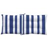vidaXL Cuscini Sedia Schienale Basso 2 pz a Righe Blu e Bianche Oxford