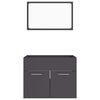 vidaXL Set Mobili da Bagno 2 pz Grigio in Legno Multistrato