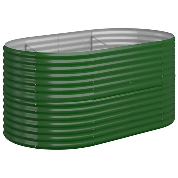 vidaXL Letto Giardino Acciaio Zincato 152x80x68 cm Verde
