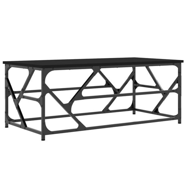 vidaXL Tavolino Salotto Nero 100x50x40cm Legno Multistrato