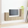 vidaXL Set mobile TV 3 pcs Rovere Sonoma Legno multistrato