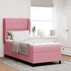 vidaXL Letto a molle con materasso Rosa 190 x 90 cm Poliestere
