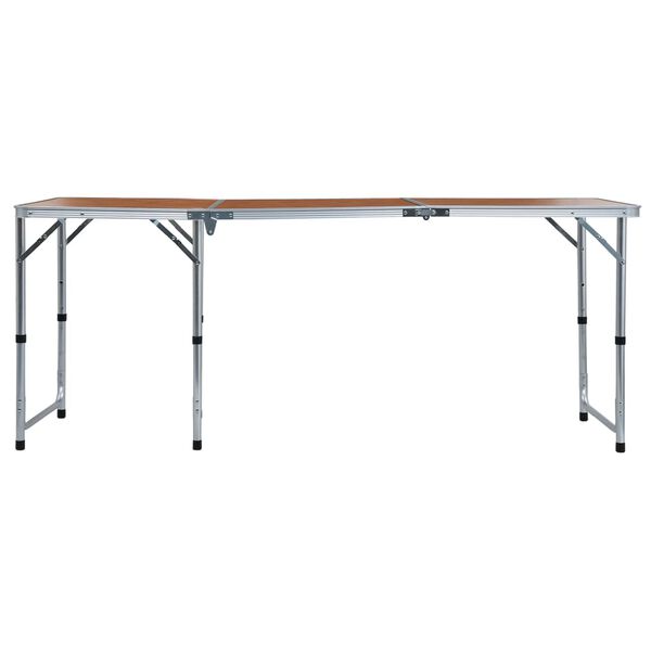 vidaXL Tavolo da Campeggio Pieghevole in Alluminio 180x60 cm