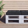vidaXL Cuscino Pallet Motivo Quadri Nero 60x61,5x10 cm Tessuto Oxford
