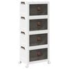 vidaXL Scatola Portaoggetti con Ruote 4 Livelli 28 L 48x29,5x112,5 cm