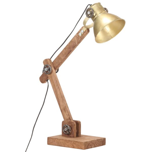 vidaXL Lampada da Scrivania Industriale Ottone Rotonda 58x18x90 cm E27