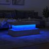 vidaXL Tavolino da Soggiorno con Luci LED Grigio Cemento 90x50x40 cm