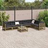 vidaXL Set Divani da Giardino 8pz con Cuscini Legno Impregnato di Pino