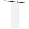 vidaXL Porta scorrevole Bianco e Nero 78 x 202 cm Pino massello