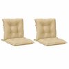 vidaXL Cuscini Sedia Schiena Bassa 2 pz Beige Mélange 100x50x7 Tessuto