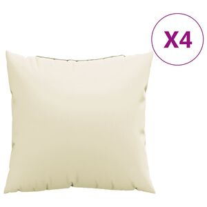 vidaXL Cuscini per Divano 4 pz Crema 40x40 cm in Tessuto