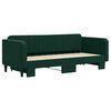 vidaXL Divano Letto con Letto Estraibile Verde Scuro 90x200cm Velluto